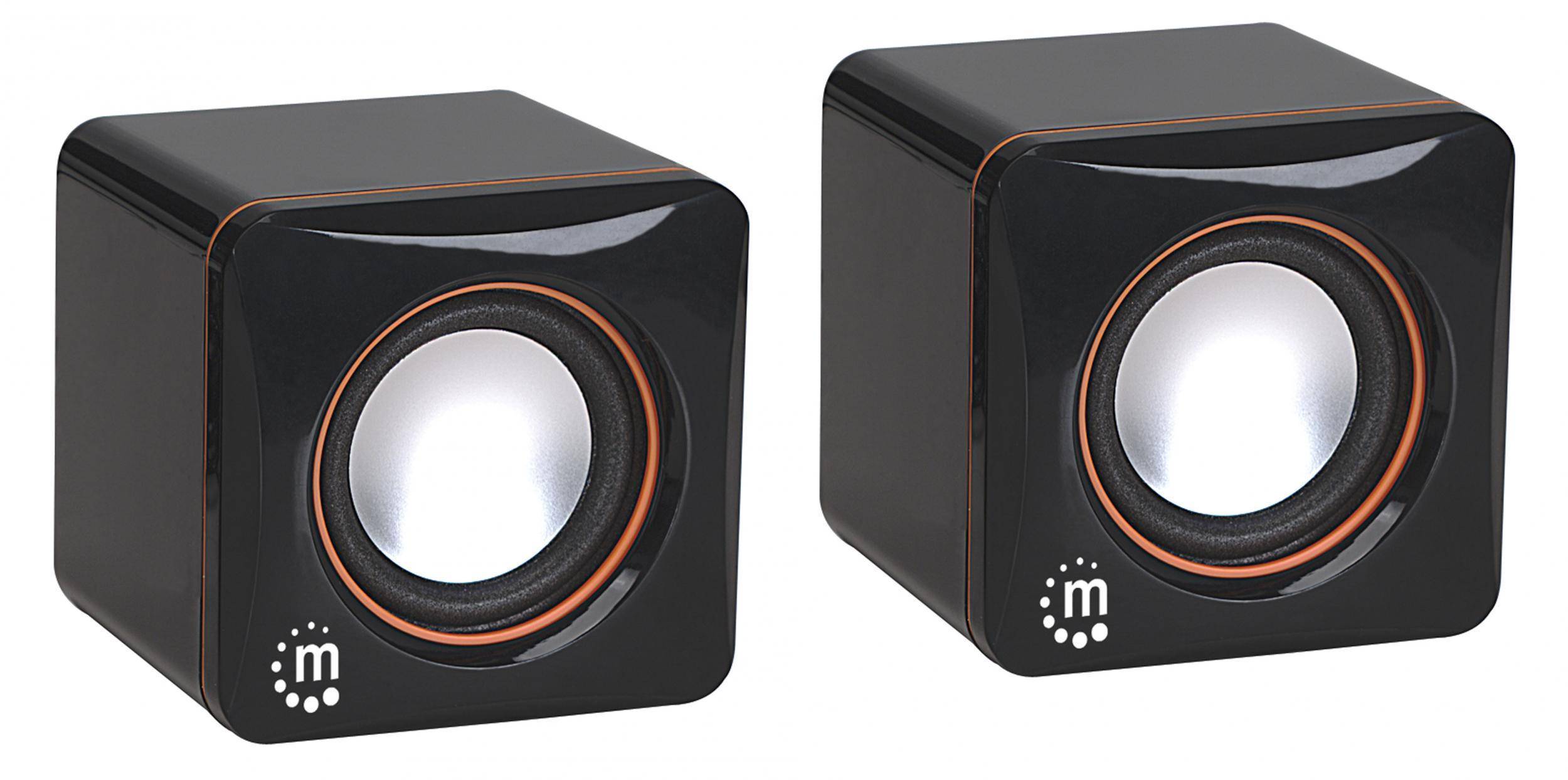 Manhattan 2600 Series Speaker System, Small Size, Big Sound, Two Speakers, Stereo, USB power, Output: 2x 3W, 3.5mm plug-8