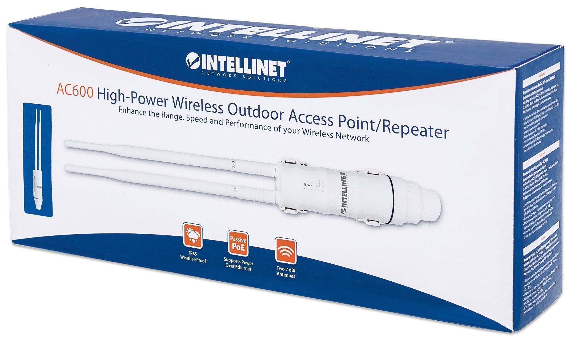 Intellinet High-Power Wireless AC600 Outdoor Access Point / Repeater Drahtlose Basisstation 802.11b/g/n/ac Dualband-9