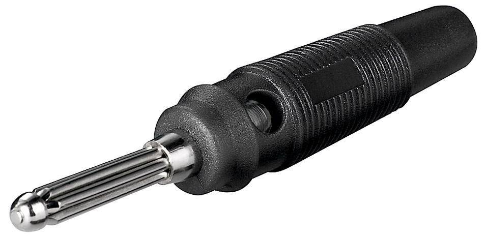 Goobay Bananen-Stecker mit 4,0-mm-Querloch, trittfest, schwarz Schwarz-2