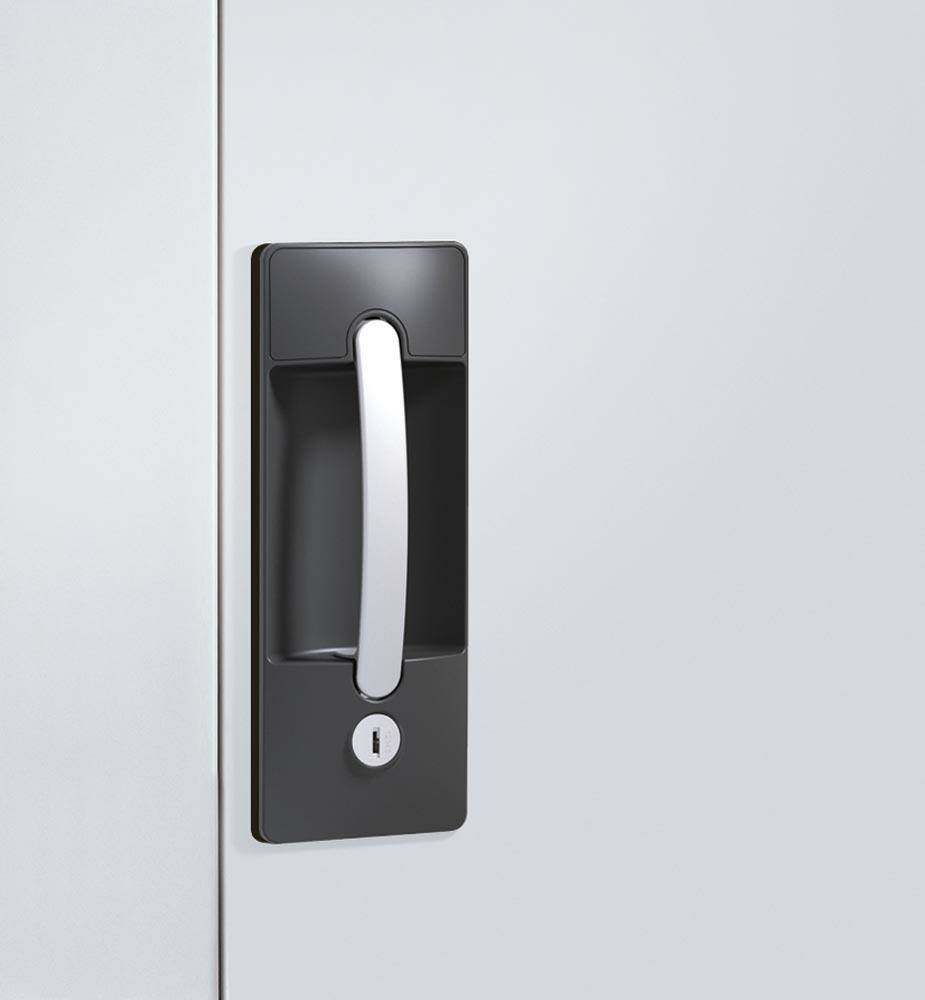 C+P Flügeltürenschrank Acurado, H1950xB1200xT500mm, 7035/5012-1