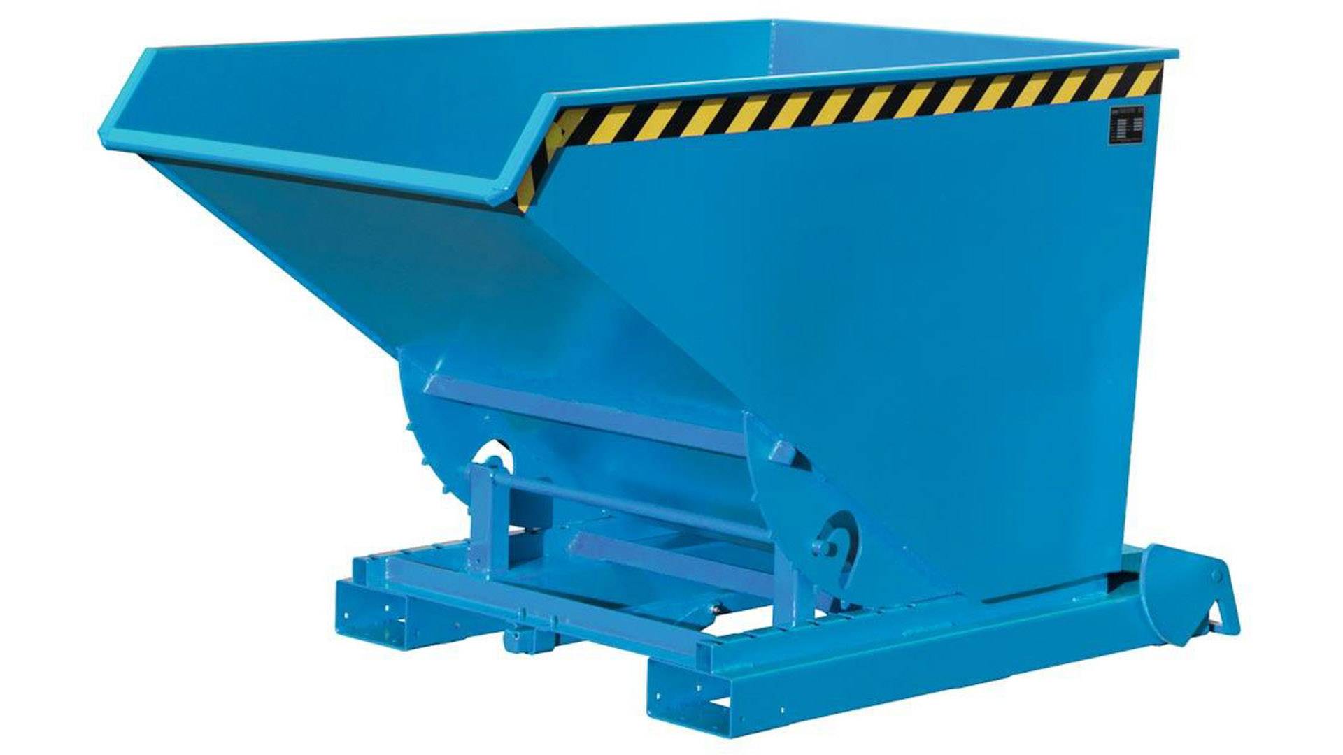 Muldenkippbehälter, automatisch - Volumen 1.200 l - Tragkraft 1.500 kg - 1.125 x 1.095 x 1.920 mm (HxBxT) - lichtblau-0