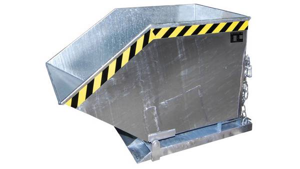 Kippmulde, Volumen 0,6 cbm, BxTxH 1390x840x905 mm, Kastenmulde, feuerverzinkt