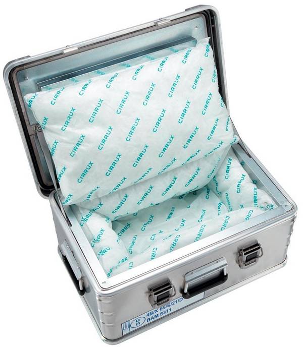 Universal-Aluminium-Transportbox für Akkus, Alu Kiste, BxTxH 600x400x250 mm, Gewicht 11,5 kg