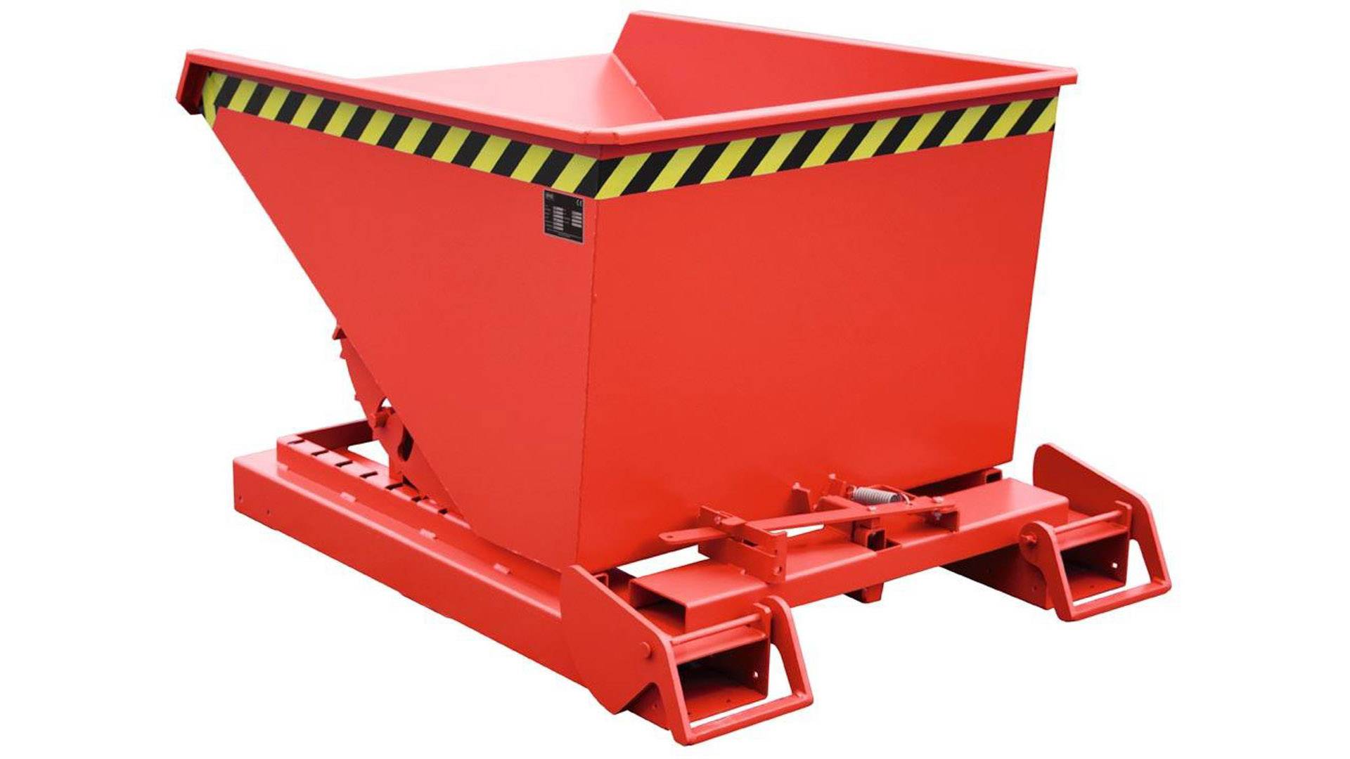 Muldenkippbehälter, automatisch - Volumen 600 l - Tragkraft 1.000 kg - 865 x 1.095 x 1.485 mm (HxBxT) - feuerrot-0
