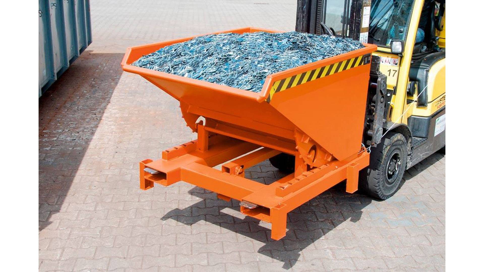 Schwerlast-Kipper - 4.000 kg - 2.100 l - automatische Entriegelung - orange-1