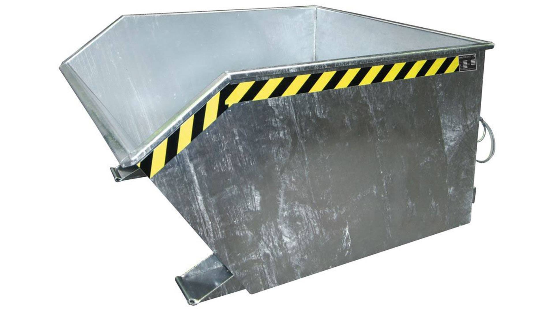 Kippmulde, Volumen 1,00 cbm,BxTxH 1640x1280x780 mm, verzinkt, Gewicht 202 kg-0