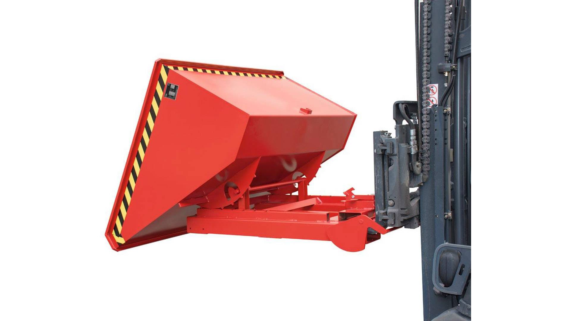 Muldenkippbehälter, automatisch - Volumen 1.200 l - Tragkraft 1.500 kg - 1.125 x 1.095 x 1.920 mm (HxBxT) - lichtblau-1
