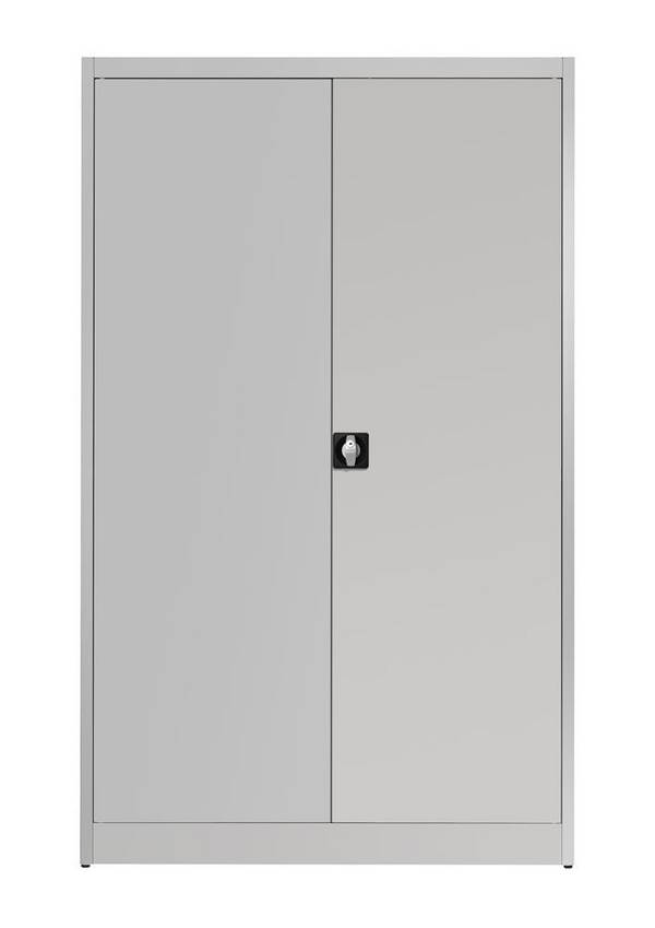 Flügeltürenschrank, 4 verzinkte Fachböden, Fachböden,BxTxH 1200x500x1965 mm, RAL7035