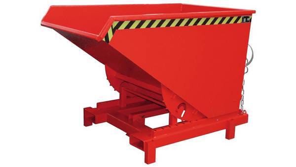 Schwerlast-Kipper - 4.000 kg - 600 l - automatische Entriegelung - rot