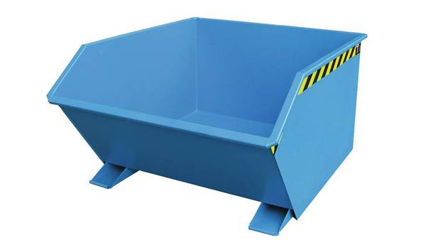 Kippmulde, Volumen 1,00 cbm,BxTxH 1640x1280x780 mm, lichtblau, Gewicht 184 kg