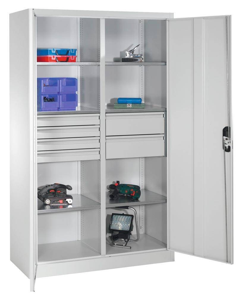C+P Flügeltürenschrank Acurado, H1950xB1200xT500mm, 7035/5012-0