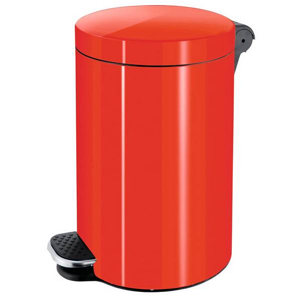 Tretmülleimer, Volumen 20 Liter, Durchm.xH 300x440mm, mit Inneneimer, rot