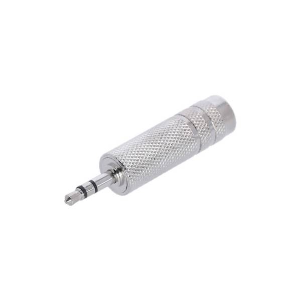 Adam Hall Connectors 4 STAR A JF3 MM3 METAL - Adapter 6,3 mm Klinkenbuchse TRS auf 3,5 mm Klinke TRS