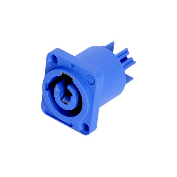 Adam Hall Connectors 4 STAR P PM IN - Netzsteckverbinder Einbaubuchse PowerIn blue