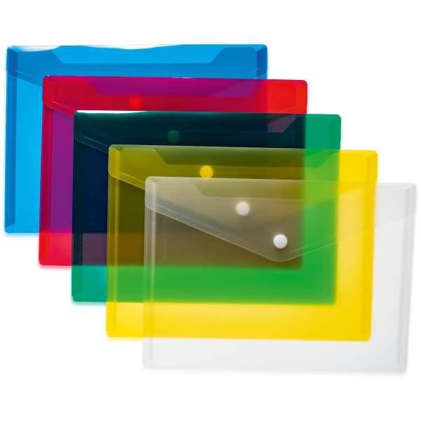 Brieftaschen A5 PP Standardfarben sortiert VE=5 Stück-1