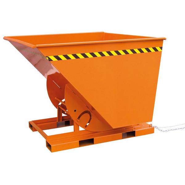 Kippbehälter, BxTxH 1370x980x1060 mm,Volumen 0,75 cbm, TL 1000 kg, RAL 2004