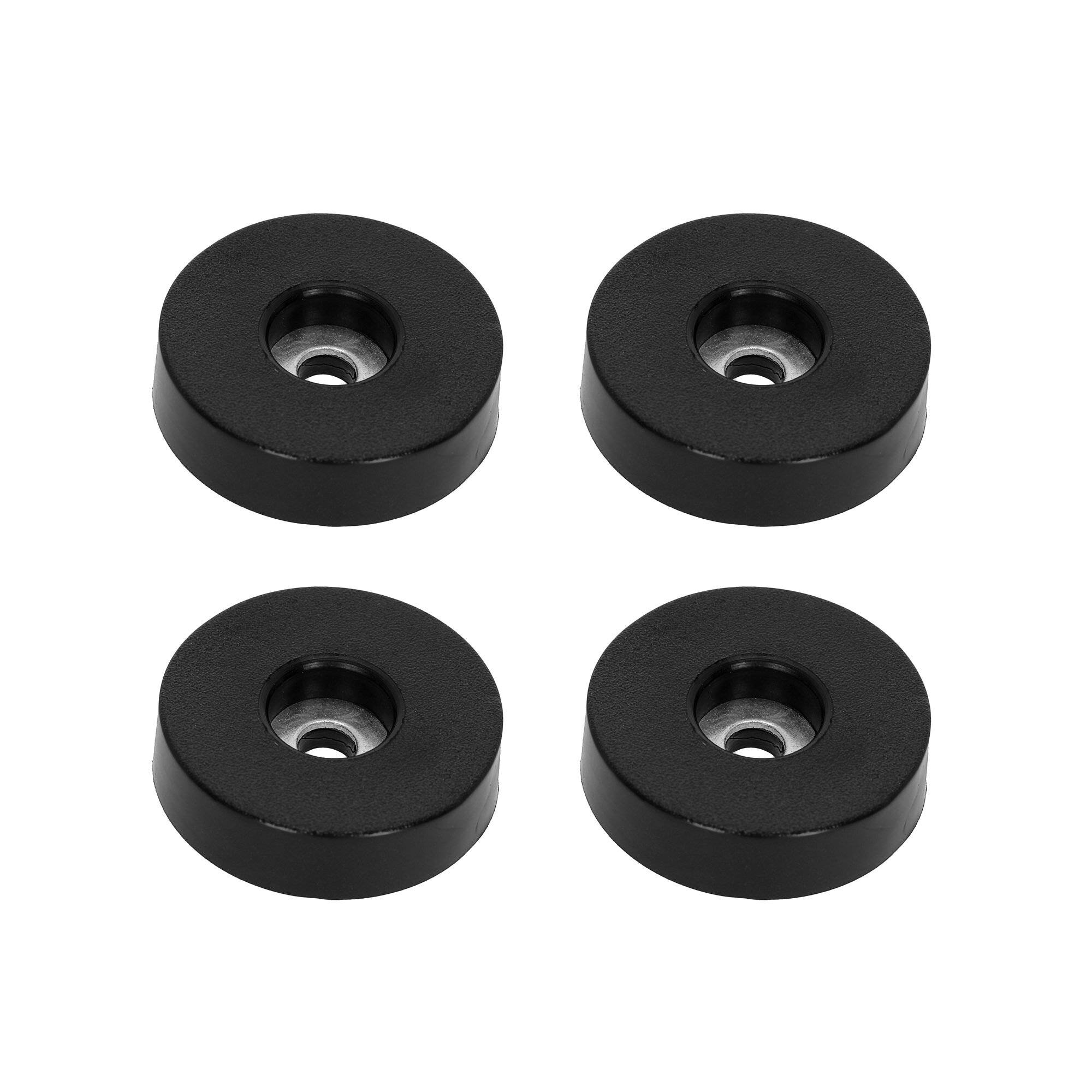 Adam Hall Hardware 4906 S M4AH - Set 4 x Gummifuß 38mm x 10mm im Beutel, Schwarz, rutschhemmend