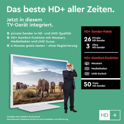 6 Monate HD, Inkl. Bluetooth) kaufen Zoll Fernseher LT-43VF5155W - TV / Triple-Tuner, HD+ HDR, (Full JVC Smart 43