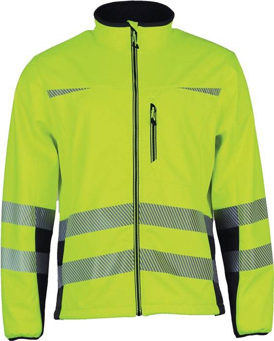 Warnschutz-Softshelljacke Prevent® Trendline Gr.M gelb/schwarz