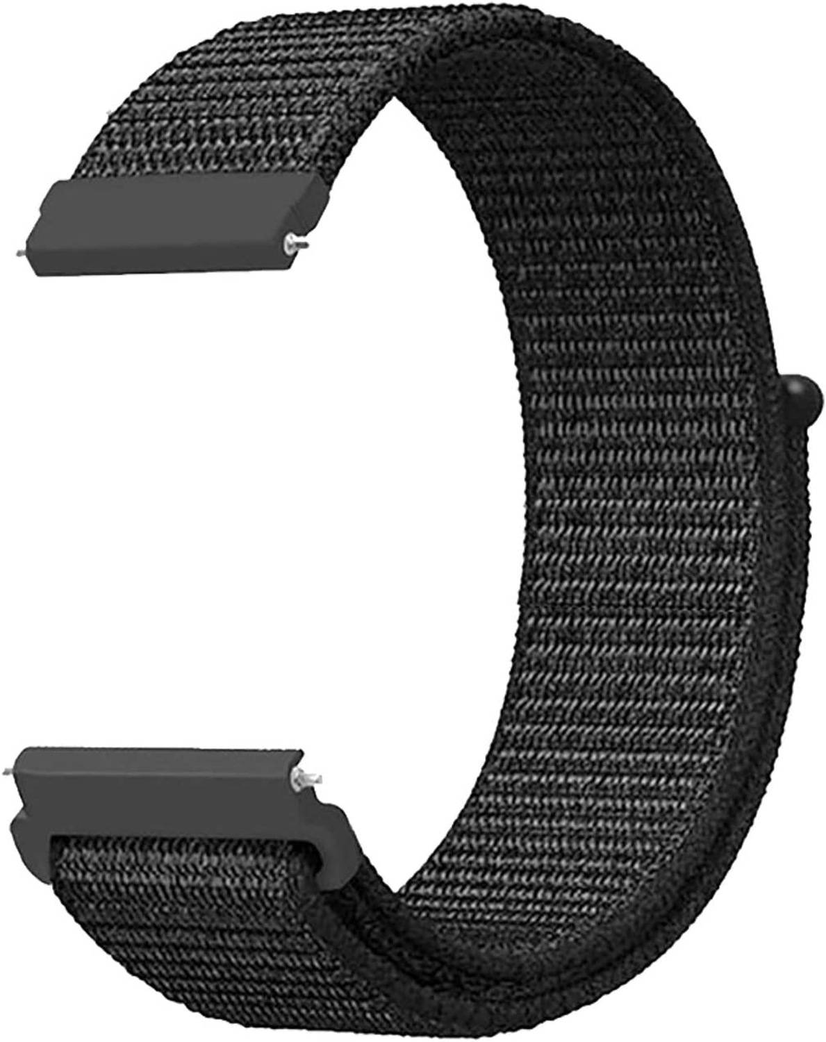 Armband 20mm für Samsung Galaxy Watch 42mm/3/4/5/ Sport/Huawei Watch 2 Nokia Steel LG Watch Sport Pepple 2 in Schwarz-1