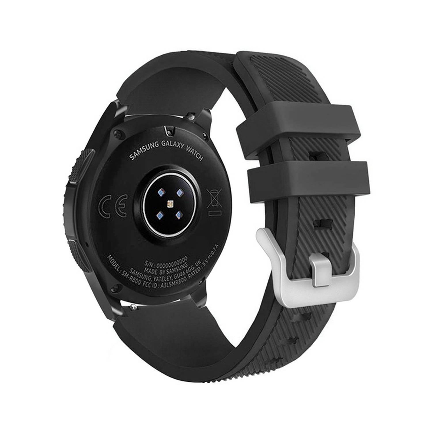 Armband 22mm für Samsung Galaxy Gear S3/Gear 2/ Huawei Watch GT Watch 2 Pro für Ticwatch Pro in Schwarz-1