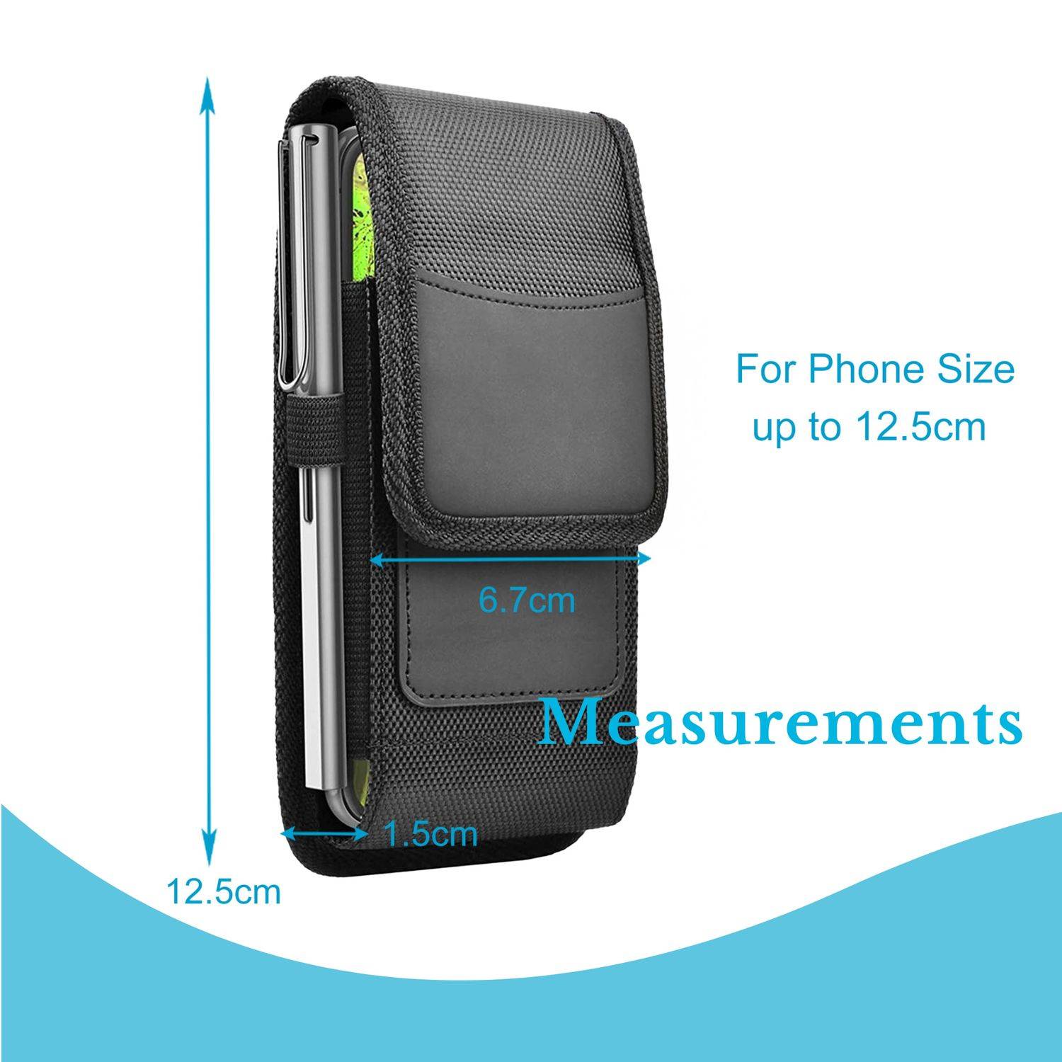 Cadorabo Handytasche mit Gürtelclip kompatibel mit Samsung Galaxy J3 PRO Hülle in Schwarz - Schutzhülle mit-2
