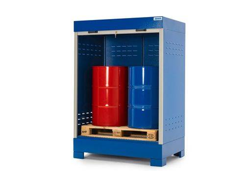 SteelSafe Gefahrstoffdepot D2, mit Rollladen, für 2 Fässer-3