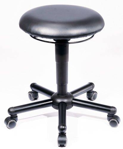 Drehhocker A19 m.Rl.Kunstleder schwarz Sitz-H.465-595mm Hocker MEY-0