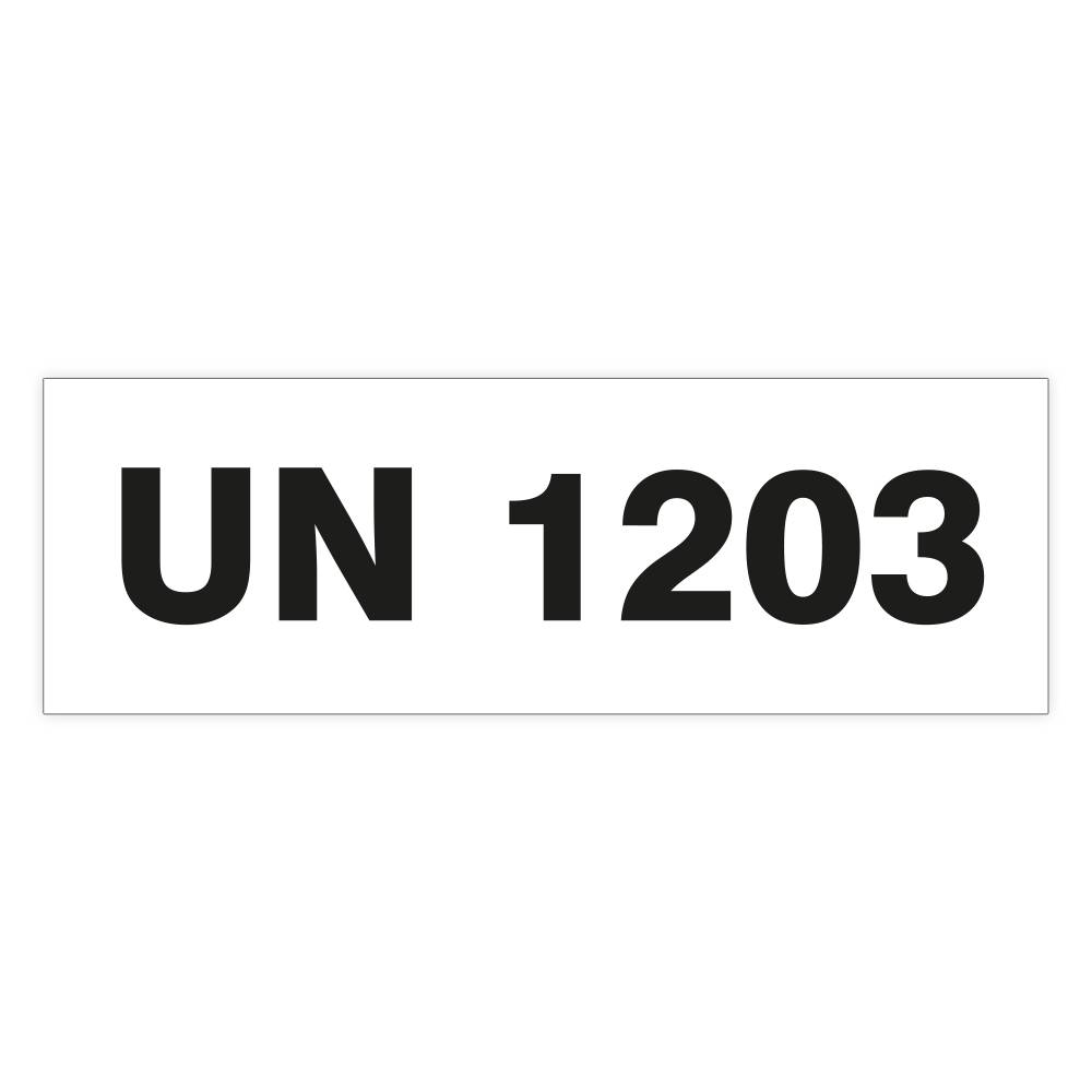 UN-Nummer-Etiketten UN 1203 (BENZIN), Folie selbstklebend, 150 x 50 mm, 8 St./ Bogen-0