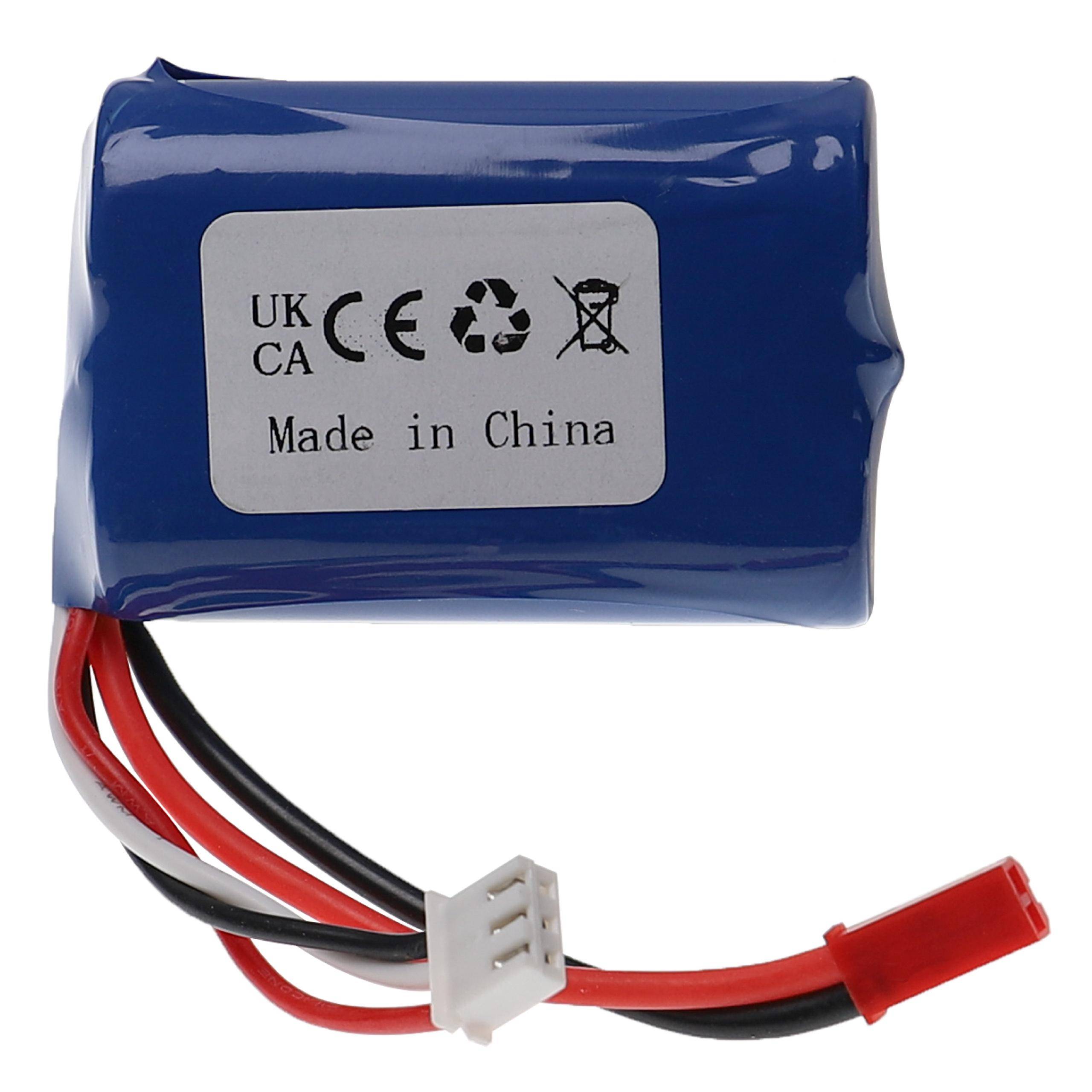 vhbw Akku kompatibel mit Huanqi 827 | 823, 871 Modellbau (1100mAh, 7,4V, Li-Ion, 55 x 37 x 19 mm, BEC)-1
