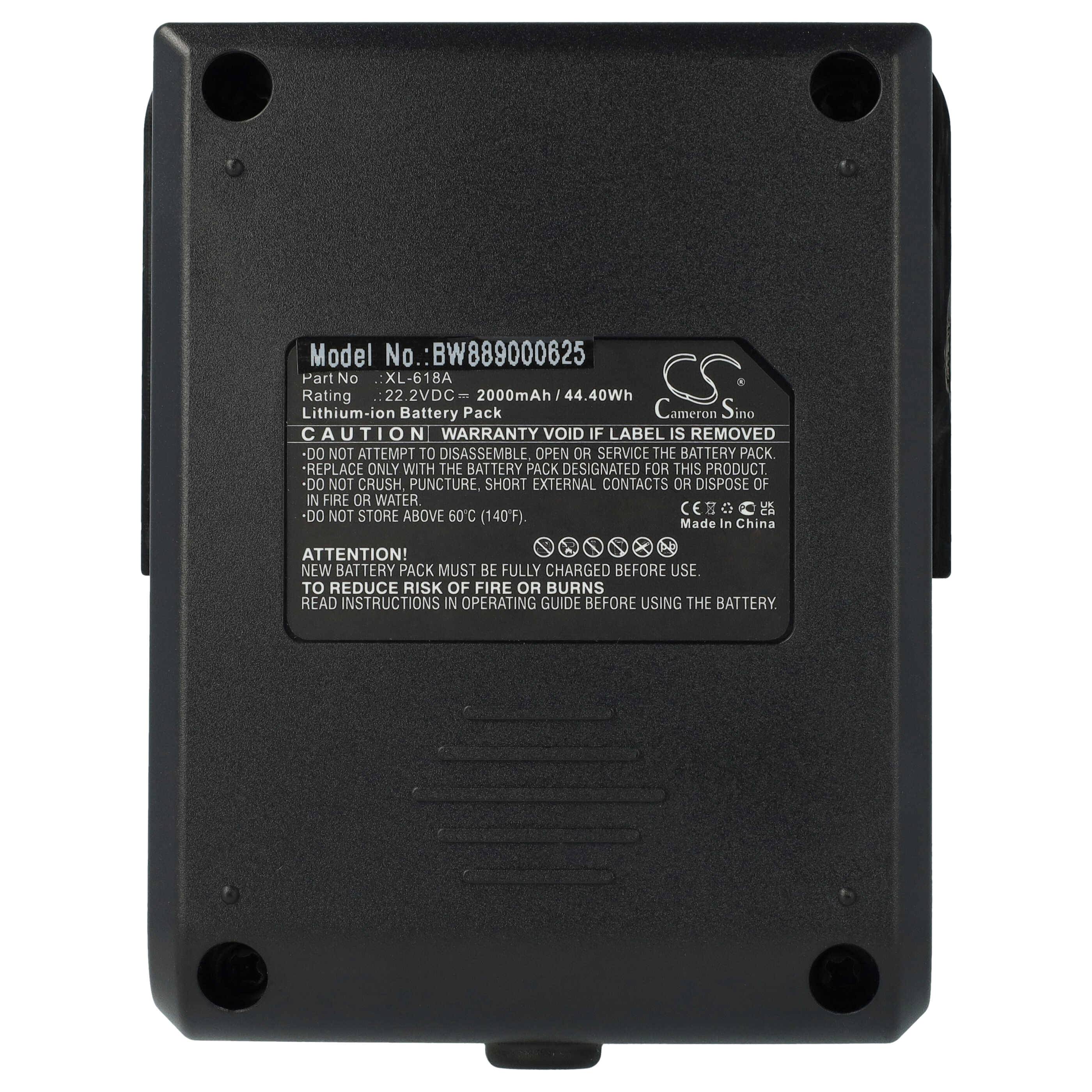 vhbw Akku kompatibel mit Moosoo X6 Staubsauger Schwarz (2000mAh, 22,2V, Li-Ion)-1