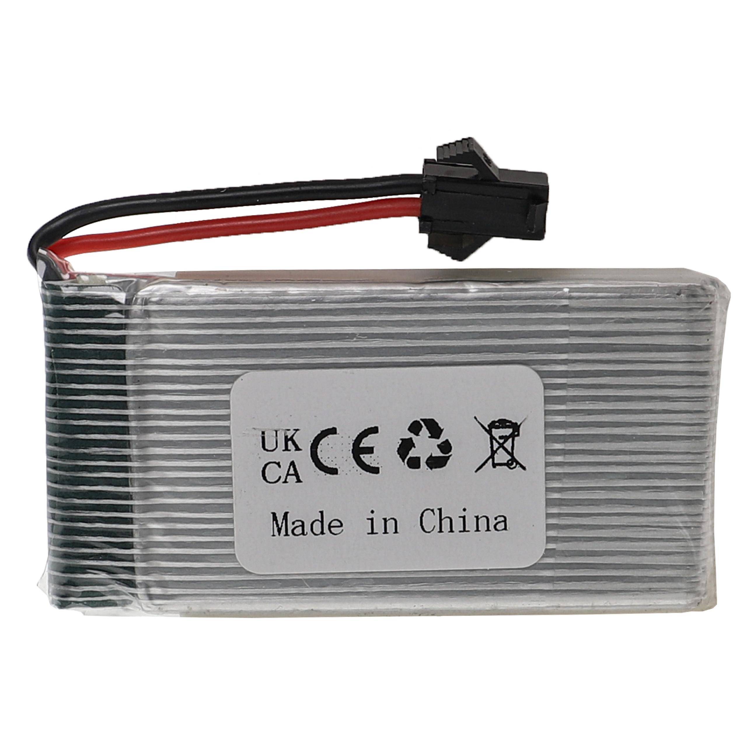 vhbw Akku kompatibel mit SM-2P Stecker für Modellbau (1300mAh, 3,7V, Li-Polymer, 67 x 34 x 9 mm)-1