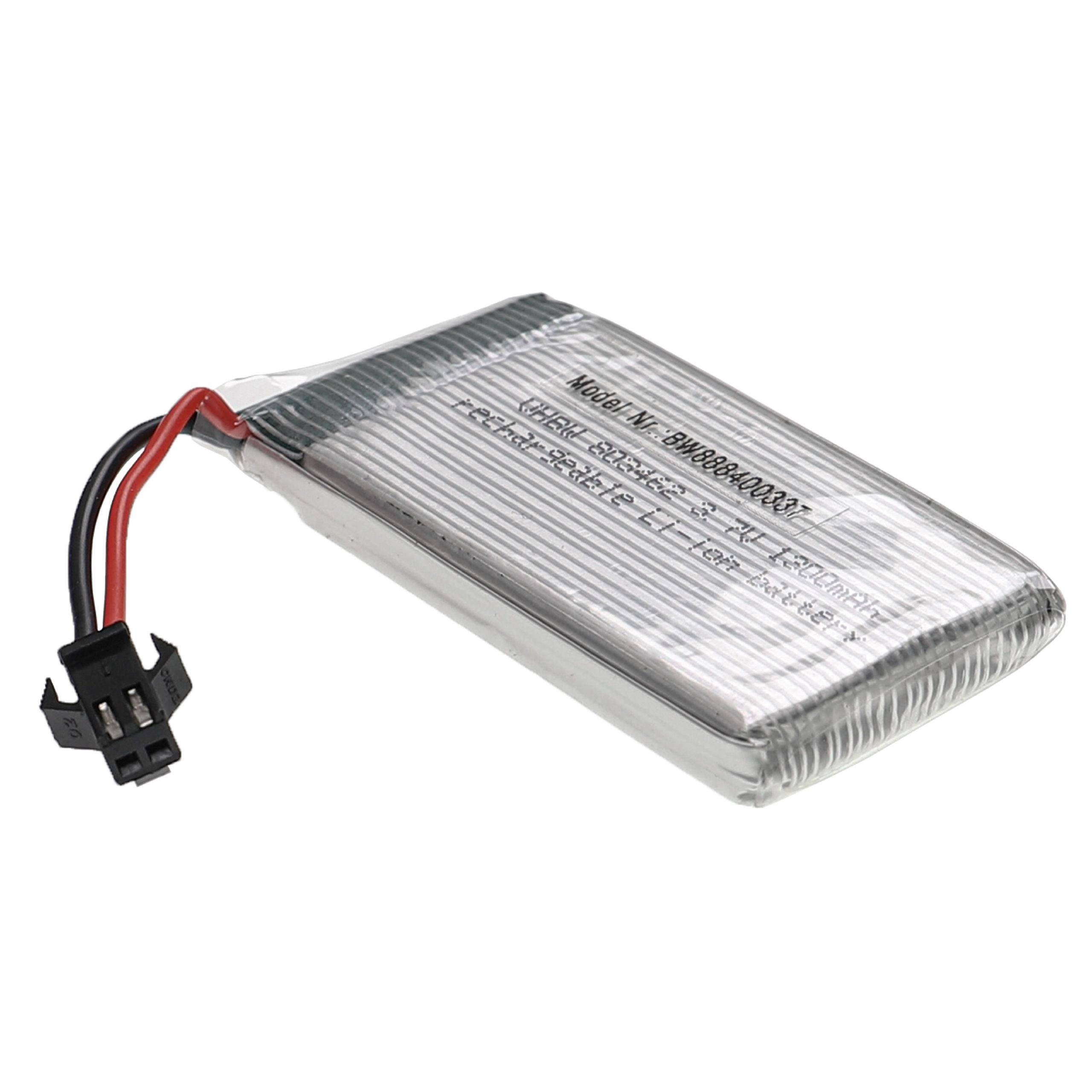 vhbw Akku kompatibel mit SM-2P Stecker für Modellbau (1300mAh, 3,7V, Li-Polymer, 67 x 34 x 9 mm)-2