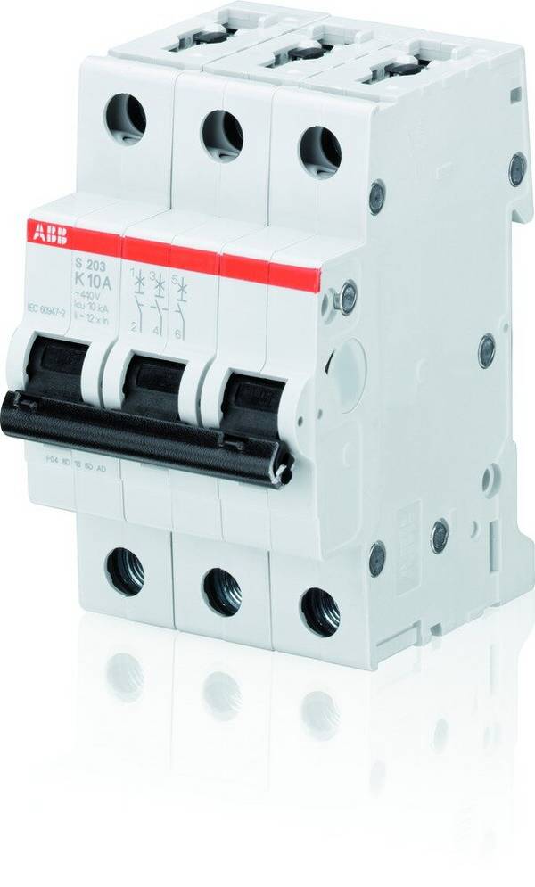 ABB Stotz S&J Sicherungsautomat B,6kA,25A,3P S203-B25 69 mm, 25 A, 400 V, 440 4 kV, 6 kA