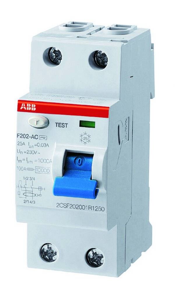 ABB F 202A-25/0,03, Fehlerstromschutzschalter, Typ A, 230 - 400 V