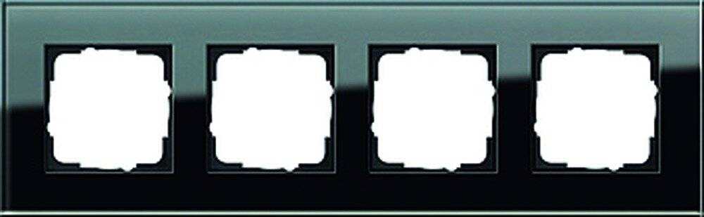 Gira Abdeckrahmen 4f. sw-glas 021405-2