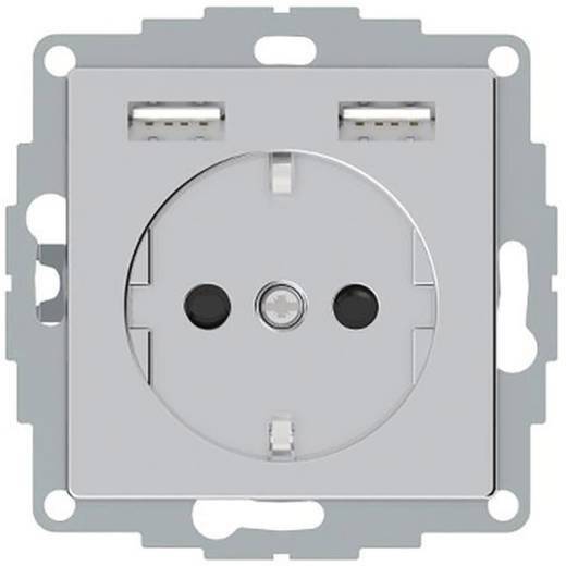 MERTEN MEG2366-0460 Schuko-Steckdose - Schuko-Steckdosen-Einsatz mit USB Ladeger-1