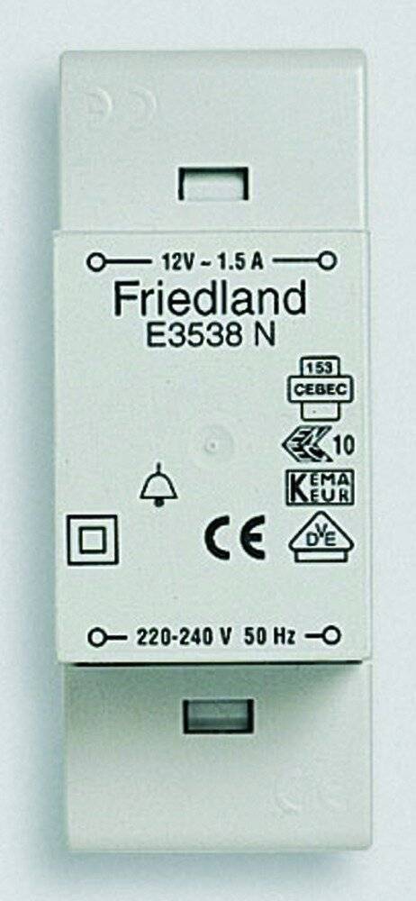 FRIEDLAND FRIEDLAND Klingeltransformator 12V 1,5A E3538N-0