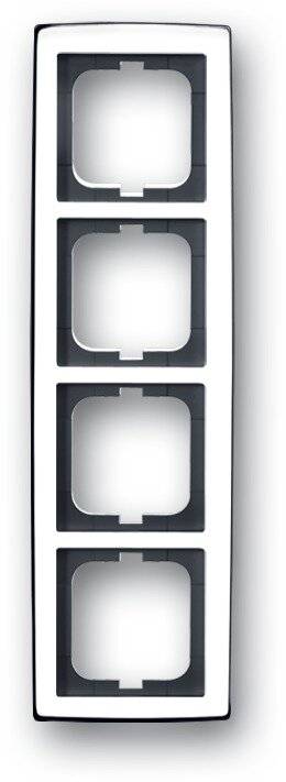Busch-Jaeger 4fach Rahmen Solo Chrom (glänzend) 2CKA001754A4329 1 St.-2