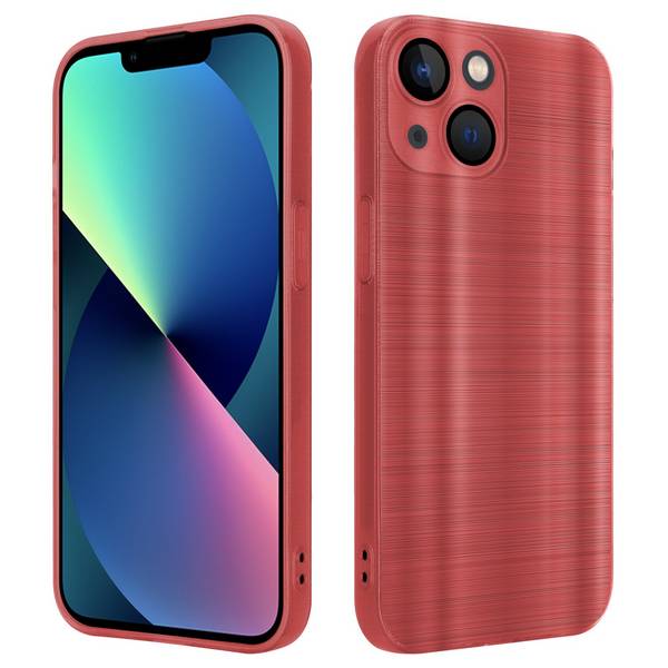 Cadorabo Hülle für Apple iPhone 14 Schutz Hülle in Rot Handyhülle TPU Silikon Etui Case