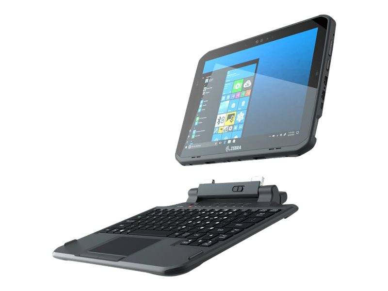 Zebra 2-in-1 Tastatur mit Touchpad ausziehbarer integrierter Griff Robust hintergrundbeleuchtet Dock QWERTY USA-0