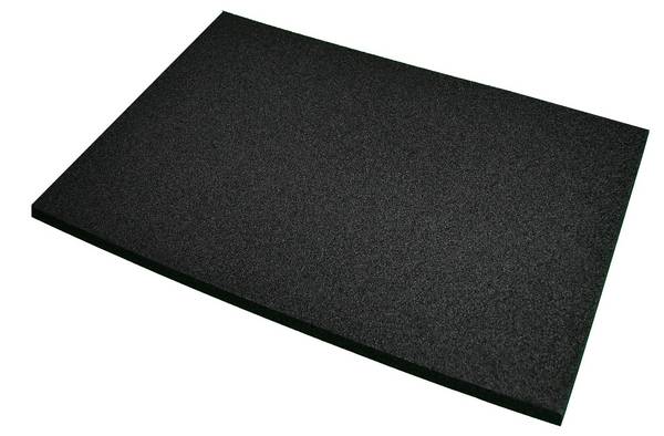 PE Schaumstoff für Lagerbehälter, hart, schwarz, 253x353x10 mm