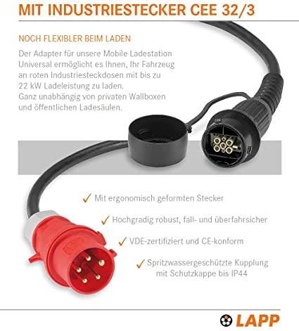 LAPP Mobility 64706 CCE Ladeadapter für die Ladestation Universal 32A Adapterkabel Hybrid & Elektroauto 22kW 3-phasig-2