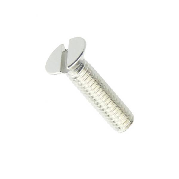 Senkschraube mit Schlitz DIN 963 Messing galvanisch vernickelt M 4 x 16 - 200 Stück