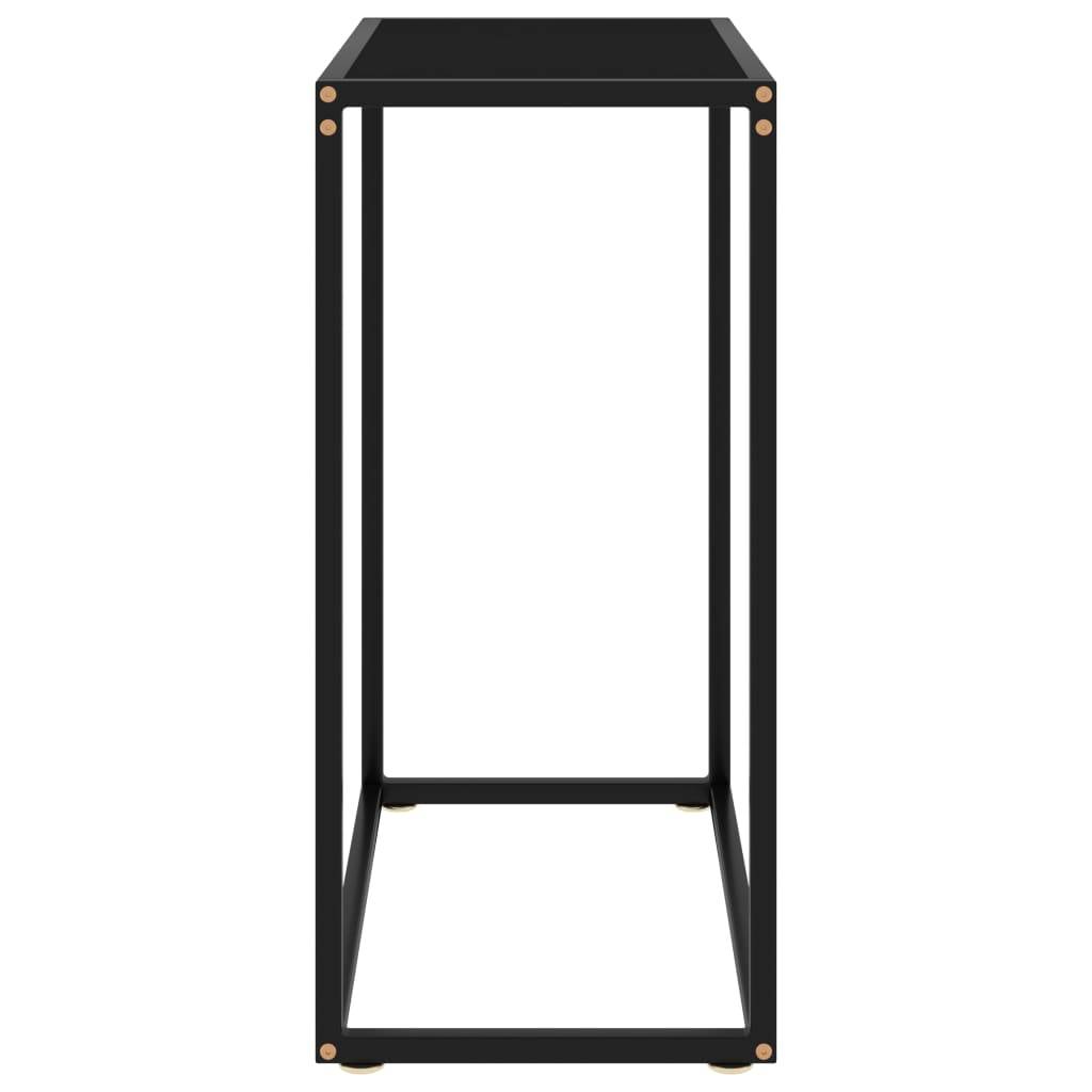 vidaXL Konsolentisch Schwarz 60x35x75 cm Hartglas-2