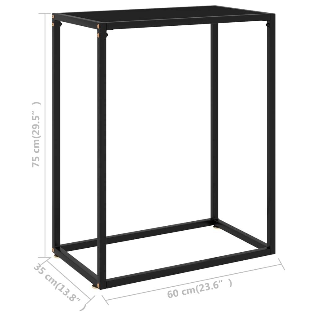 vidaXL Konsolentisch Schwarz 60x35x75 cm Hartglas-4