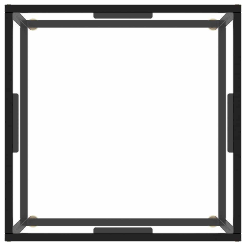 Beistelltisch Schwarz mit Hartglas 60x60x35 cm-2