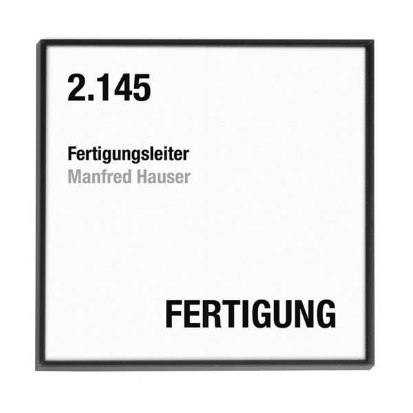 MOEDEL Türschild 150 Schwarz