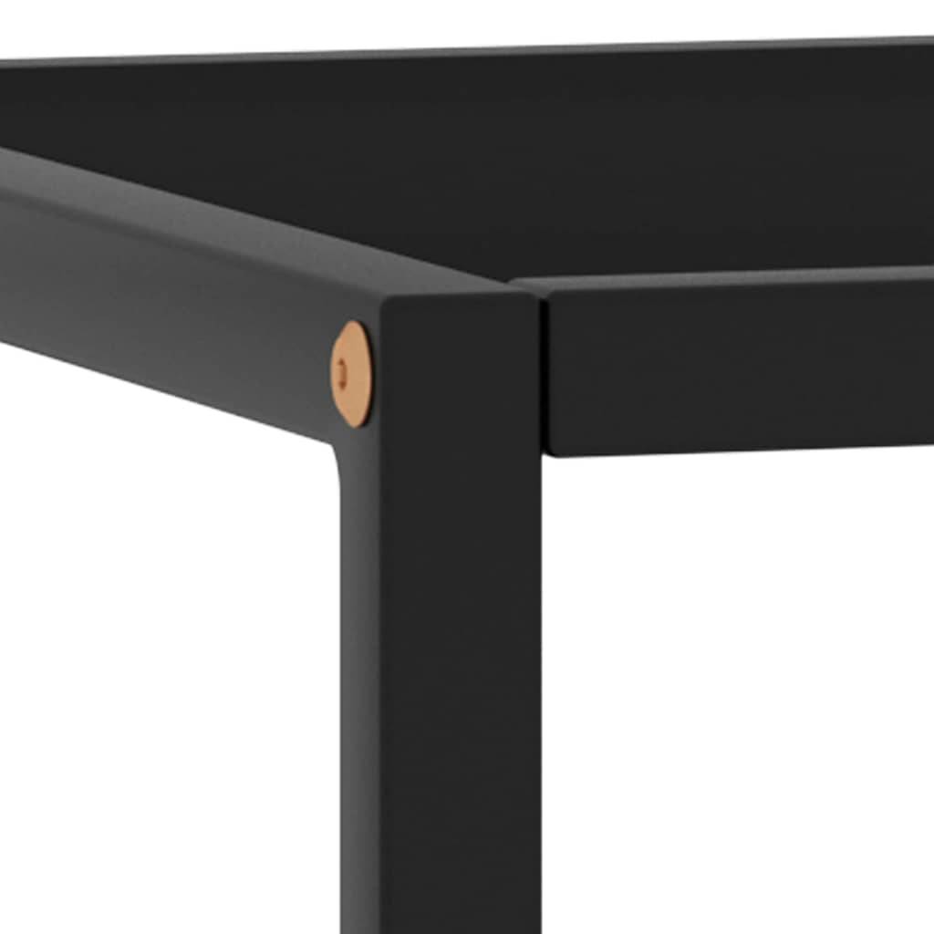 vidaXL Couchtisch Schwarz mit Schwarzem Glas 90x90x50 cm-3