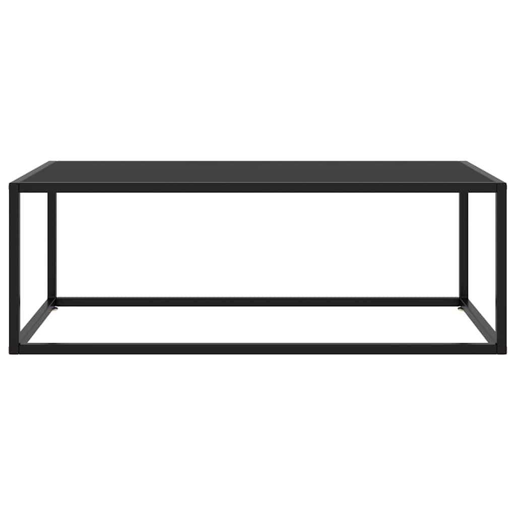 vidaXL Couchtisch Schwarz mit Schwarzem Glas 100x50x35 cm-1